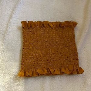 gold/mustard yellow tube top